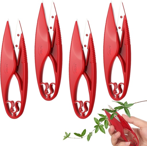 [BRSREFIRCRYAGFD2] Lothee 4 Pack 4.3 Inches Bonsai Scissors Small Herb Garden Pruning Shears Stainless Steel Blade Handheld Snips with Replacement Blade Grip Handle for Flower Bud Plants Embroidery Knitting DIY Crafts