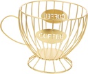 DECHOUS Coffee Storage Holder Stylish Capsules Organizer Basket for Home Office Kitchen Design Decorative Cutout Structure