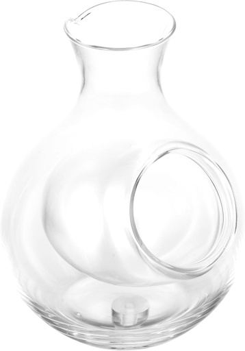 [BRSW2CD3CIFBAGT6] UPKOCH Japanese Sake Decanter with Ice Pocket - 300ml Glass Chilled Server for Home/Bar | Clear Wine Dispenser, 4.9in (White)