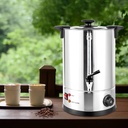 Coffee Urn with Plastic Filter and Faucet Stainless Steel Coffee Maker Hot Water Pot,Electric Beverage Dispenser Commercial for Home Party Office Wedding (12L)