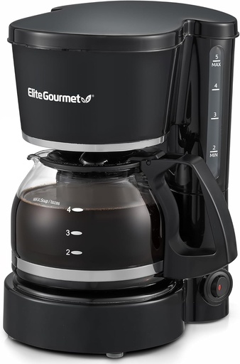 [BRSWGGQQDEJRMA3H] Elite Gourmet EHC-5055 Automatic 5-Cup Brew & Drip Coffee Maker with Pause N Serve Reusable Filter, On/Off Switch, Water Level Indicator