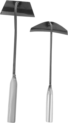 [BRSREYABAEDWC3T4] POPETPOP 2Pcs Portable All Steel Weeding Hoes Multipurpose Hand Hoes for Garden Use Includes and Crescent Shaped Designs Weeding Tool for Lawn and Vegetable