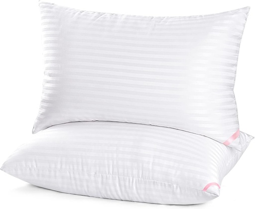 [BRSW2ZIKDEFBACDK] EIUE Hotel Collection Bed Pillows for Sleeping 2 Pack Queen Size，Pillows for Side and Back Sleepers,Super Soft Down Alternative Microfiber Filled Pillows,20 x 30 Inches