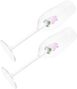 BESTOYARD 2pcs Pattern Goblet Elegant Glass Cocktail Cups for Wine and Decorative Use at Parties Weddings and Home Gatherings