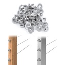 Muzata 30 Pack 3/8" ID Cable Railing Angle Washer 25 30 35 Degrees T316 Stainless Steel Angle Beveled Washer for 1/8" 5/32" 3/16" Cable Railing Hardware Kit CR60