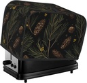 Trees And Pine Needles 2 Slice Toaster Covers Bread Machine Cover Quilted Dustproof Fingerprint Protectors Small Washable Appliance Cover Bread Maker Dust Protection Universal Size