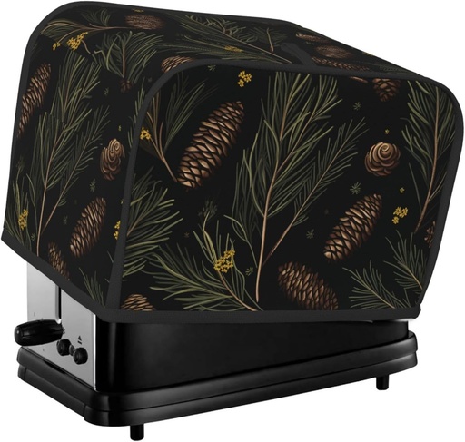 [BRSREYYEDMIRMEI6] Trees And Pine Needles 2 Slice Toaster Covers Bread Machine Cover Quilted Dustproof Fingerprint Protectors Small Washable Appliance Cover Bread Maker Dust Protection Universal Size