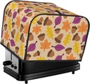 Oven Cover Kitchen Bread Machine Protector,4 Slice Toaster Cover For Home,Fingerprint Coaster Cover,Kitchen Small Appliance,Acorn Autumn Fall Leaf Leaves