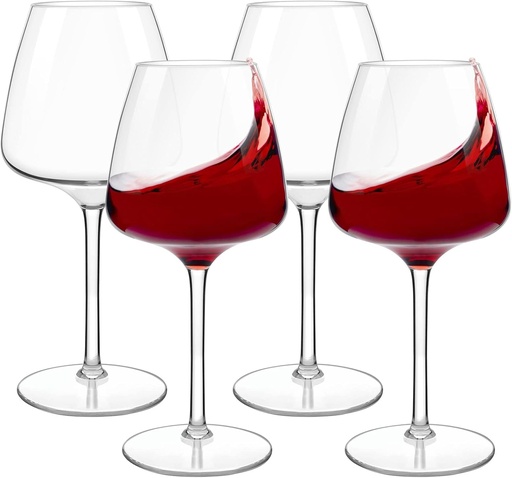 [BRSW2CAQOYNQGHI3] MICHLEY Floating Wine Glasses for Pool Unbreakable Tritan Plastic Red Wine Glasses with Stem Poolside Floating Cups 20.5 OZ, Dishwasher Safe, Set of 4