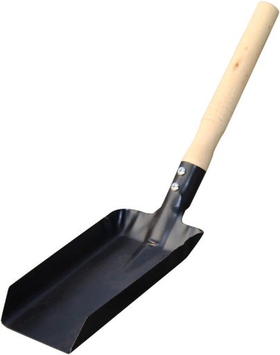 [BRSROZAQOQGWYCTG] MERRYHAPY Shovel Silicone Mitts Metallic Gloves Planting Shovel Planting Tools Snow Handheld Fireplace for Ash Fireplace Ash Pan Black Steel Square Head Metal