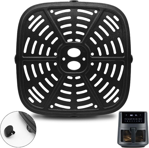 [BRSRAGAZPJYWGHQZ] GWY Air fryer Accessories for Holstein Housewares 7.6 QT Digital Air Fryer, 9.25×9.25 IN Food Grade Air Fryer Grill Pan Grill Plate Crisper Plate Replacement Parts Tray