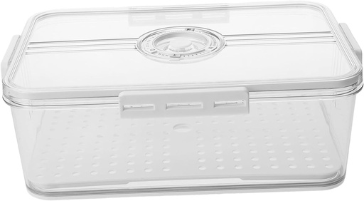 [BRSRAZT3OUJQ2F3J] Sturdy Material Bread Box Kitchen Containers Lid Vegetable Fruit Container Fridge Food Storage Fresh Keep Box