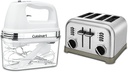 Cuisinart Power Advantage Plus 9-Speed Hand Mixer Bundle with 4 Slice Toaster Oven, Stainless Steel