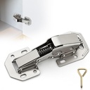 Ravinte 4 Pack Soft Close Hidden Hinges Surface Mount Kitchen Cabinet Hinges, No Pre-drilled Heavy Duty for Kitchen Cabinet Cupboard Door