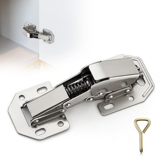 [BRSREYYLARYBQF33] Ravinte 4 Pack Soft Close Hidden Hinges Surface Mount Kitchen Cabinet Hinges, No Pre-drilled Heavy Duty for Kitchen Cabinet Cupboard Door