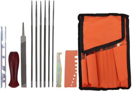 [BRSROYY5OF7GE2DU] Hipa 12 Pack Chainsaw File, Chainsaw Sharpener Kit, 5/32", 3/16", 7/32", 1/8", 11/64", 13/64" Round Chainsaw Sharpening, 6 Inch Flat File,Depth Gauge,Quick Check Gauge, Chain Saw Sharpener Tool