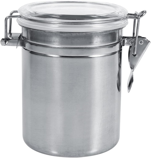 [BRSWGZYCPJ6QEDT6] Yosoo Stainless Steel Food Storage Containers with Locking Clamp & Clear Lid - Large Kitchen Canister Jar for Sugar Tea Coffee Beans Storage