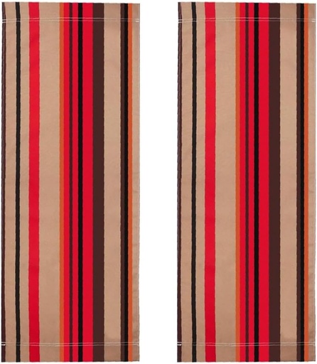 [BRSREEA7B4NA2HLU] GORGECRAFT 2Pcs Beach Sling Chair Replacement Canvas 114X43cm Outdoor Chairs Cloth Replacements Red and Yellow Stripes Reclining Patio Folding Chair Fabric for Sunbathing Garden Courtyard Relaxation