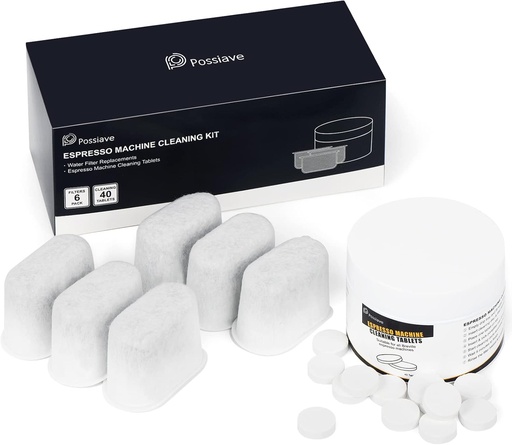 [BRSRMFIFO4PAECL7] Espresso Cleaning Kits for Breville Machines, Includes 40 Cleaning Tablets and 6 Water Filters - Breville Espresso Machine Accessories