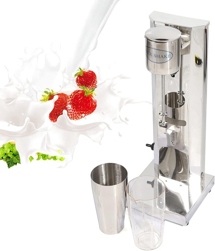 [BRSROADROV7B42DK] Milk Shaker, 110V 180W Commercial Stainless Steel Electric Milkshake Machine Single Head Milk Shaker Mixer Drink Juicer with 650ML Mixing Cup