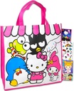 SANRIO Hello Kitty Tote Bag Set - My Melody Accessories Bundle with Cinnamoroll Reusable Grocery Bag, Stickers, More | Keroppi & Tuxedo Sam Tote Set