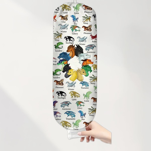 [BRSREHA7AQIBSCLX] Wing Dragons Inspired Gift, Darkstalker Grocery Bag Storage Dispenser, Reusable Hanging Grocery Bag Organizer, Dragon Tribes Gifts, Kitchen Housewarming Gifts for Family Friends Coworker