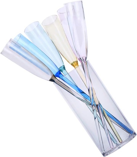 [BRSWYADQC4HB4HLV] Hemoton 7-piece Bulk Glass Set Retro Goblet Cocktail Glasses Bar Cup Beach Drinking Cup Wine Glass Decorative Kit