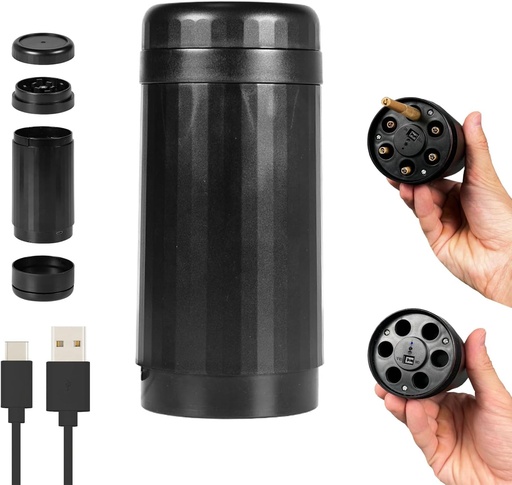 [BRSRACY7B54AED3G] 2 in1 Roller Grinder and Cone Filler, Portable Swiftly Electric Vibrating with Automatic Filling Cylinder Roll Grinder Machine, Get Rid of The Trouble of hand Rolling