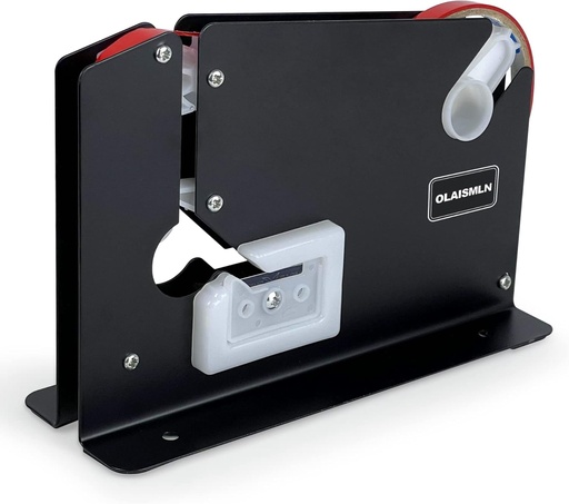 [BRSW2BLRPIPAMD3X] Steel Tape Bag Sealer Machine with Trimmer Blade, Heavy Duty Metal Produce Bag Sealing Taper Dispenser, Ideal for Ground Meat Packaging System