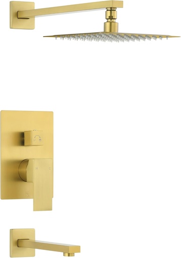 [BRSROHT5CUNAAD3U] Concorde Single-Handle 1-Spray Tub and Shower Faucet in Brushed Gold (Valve Included)