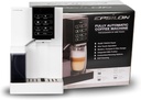 Epsilon Fully Automatic Coffee Machine, Modern One Touch Espresso Machine, Integrated Milk Frother and Custom Brewing Cafe Maker, Compact Countertop Size, Self Cleaning Cafetera (White)