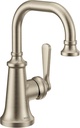 Moen S44101BN Colinet One-Handle Single Hole Traditional Bathroom Sink Faucet, Brushed Nickel