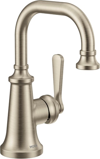 [BRSWY2QZBMNAGCDG] Moen S44101BN Colinet One-Handle Single Hole Traditional Bathroom Sink Faucet, Brushed Nickel