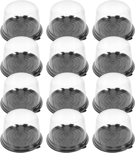 [BRSRAHAEDEGR6335] Cabilock 50pcs Portable Cake Carrier with Clear Dome Lid Lightweight Cake Box for and Display for Handmade Treats and Desserts