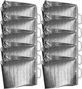 Hemoton 10PCS metal cooler food warmer bag snack pouch for travel insulated snack freezable insulation Zipper heat preservation bag thermal bag food storage bag lunch bag cooler box lining
