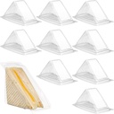 Cabilock Clear Plastic Sandwich Packaging Box 5.9 Inch Transparent Triangle Sandwich Container for Bakery Cake Mousse Takeout Food Storage