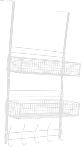 [BRSREZQYBEBWGETL] PRETYZOOM Wall-mounted Storage Basket for Kitchen Organizer with and Hook Multi-functional Hanging Shelf for Home Sundries