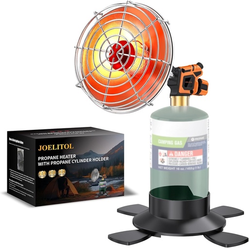 [BRSREGA3BYDWYYDH] Propane heater, 9200 BTU Portable Propane Heater with Foldable Gas Cylinder Stand for Camping, Tent, Hiking, Ice Fishing, and Hunting(Fuel Cylinder Not Included)