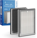 Medify MA-25 Genuine Replacement Filter Set for Allergens, Smoke, Wildfires, Dust, Odors, Pollen, Pet Dander | 3 in 1 with Pre-filter, HEPA H13 and Activated Carbon | Removal to 0.1 Microns | 1-Pack