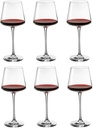 HJXGQJM Red White Wine Tumblers, Hand Blown Long Stem Crystal Wine Glasses, Durable and Crystal Clear Wine Stemware, Premium Clear Stem Wine Glass for Home Bar,6 Pieces 580ml Wine Glass