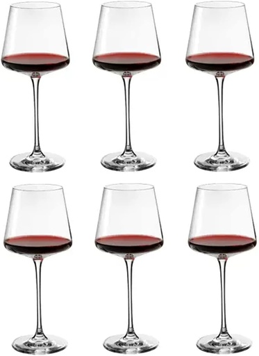 [BRSROHYBOBYBYCTD] HJXGQJM Red White Wine Tumblers, Hand Blown Long Stem Crystal Wine Glasses, Durable and Crystal Clear Wine Stemware, Premium Clear Stem Wine Glass for Home Bar,6 Pieces 580ml Wine Glass