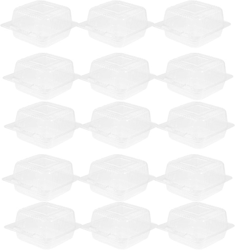 [BRSRAHQ5CIPB6CQ4] Luxshiny 100pcs Transparent Bakery Boxes for Desserts Sandwiches Cakes Packing Containers for Cookies Pastries Treats for Parties Celebrations