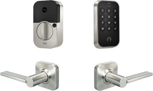 [BRSRMAALCQGWC3TL] Yale Assure Lock 2 Keypad with Bluetooth and Valdosta Lever in Satin Nickel