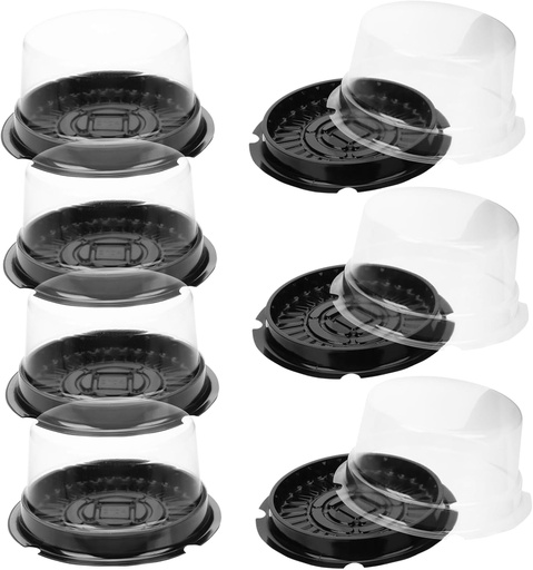 [BRSRACQLCEIWOYD6] Garneck Elegant Cake Box 50pcs Plastic Containers with Lids for Cake Storage Carrying