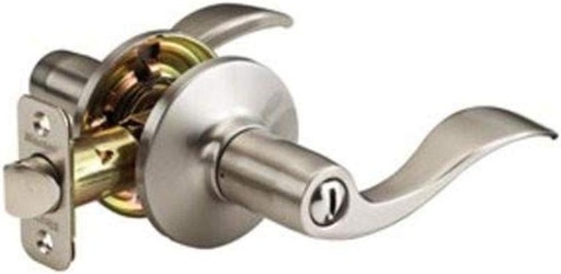 [BRSWIYAKO4BBWE3U] Master Lock WL0315 Wave Lever Door Knob with Lock, Satin Nickel