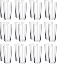 Amazon Basics Admiral Cooler Borosilicate Glass Cup, 14.7 oz, Microwave-Safe, Commercial-grade, 24-Pack, Transparent