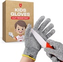 NoCry Kids Cutting Gloves, XS (8-12 Years) — 100% Food Grade and Level 5 Protection — Comfortable and Lightweight, Yet Tough — Ambidextrous — Ideal for Fishing, Wood Carving and Whittling