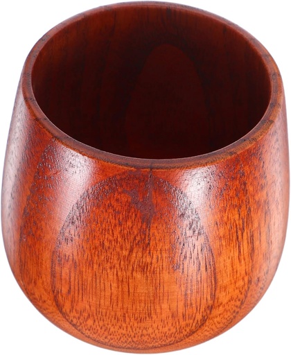 [BRSREEL7BV7ROFLB] Rustic Wooden Tea Cup Elegant Japanese Style Insulated Tumbler for Hot Drinks Compact Design for Travel Dining Natural Solid Wood Construction for Coffee Tea Sake
