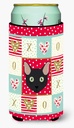 Caroline's Treasures CK5131TBC Mandalay Cat Love Tall Boy Hugger, Red Can Cooler Sleeve Hugger Machine Washable Drink Sleeve Hugger Collapsible Insulator Beverage Insulated Holder