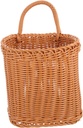 Alipis Chic Imitation Rattan Hanging Basket Multi Function Kitchen Storage Plastic Design for Home Decor Pastoral Style Woven Wall Organizer for Kitchen and Office
